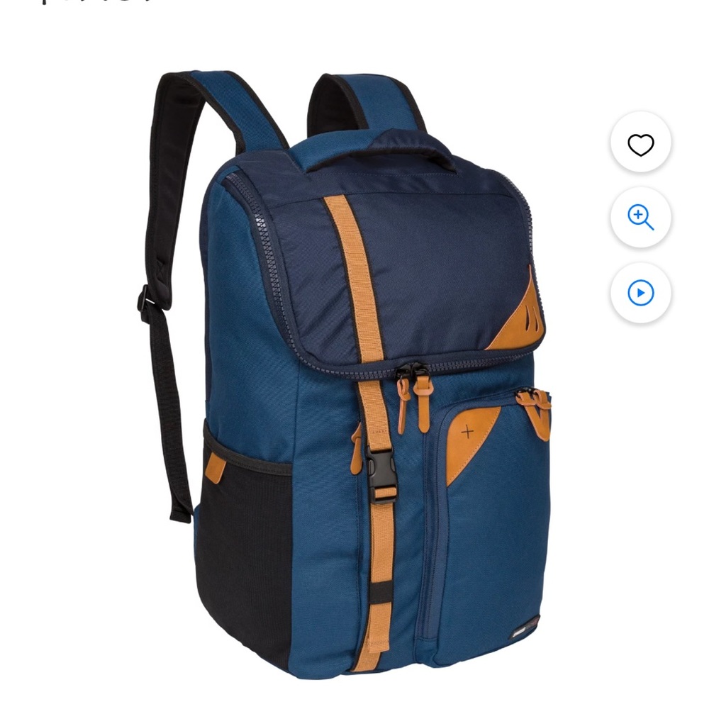 Swiss Tech Navy/Tan Backpack with Laptop compartment, excellent condition